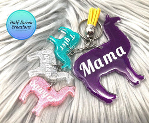 Mama Llama Keychain Set