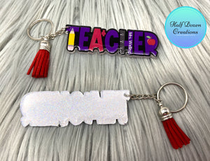 Teacher Word Keychain