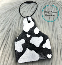 Load image into Gallery viewer, Black &amp; White Cow Print Cow Tag