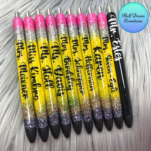 Pencil Glitter Pens