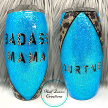 Load image into Gallery viewer, Badass Mama Leopard Glitter Tumbler