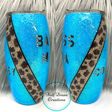 Load image into Gallery viewer, Badass Mama Leopard Glitter Tumbler