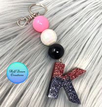 Load image into Gallery viewer, Letter &amp; Beads Keychain