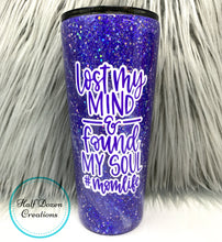 Load image into Gallery viewer, Lost my mind Glitter Swirl Tumbler