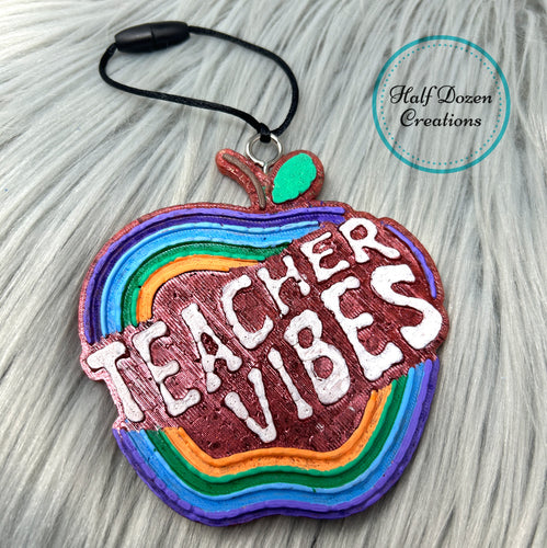 Teacher Vibes Red Apple