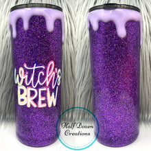 Load image into Gallery viewer, Witch&#39;s Brew Halloween Drip Glitter Tumbler
