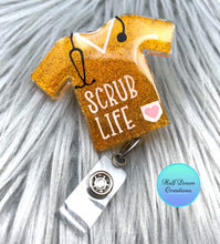 Load image into Gallery viewer, Scrub Life Glitter Badge Reel