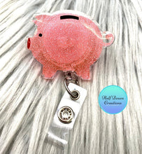 Load image into Gallery viewer, Piggy Bank Glitter Badge Reel