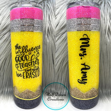 Load image into Gallery viewer, Teacher Pencil Glitter Tumbler
